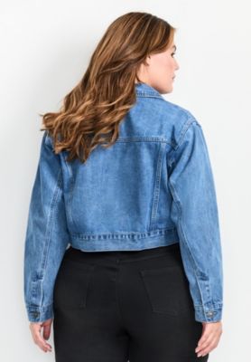 Women's Plus Size Emma Denim Cropped Jacket
