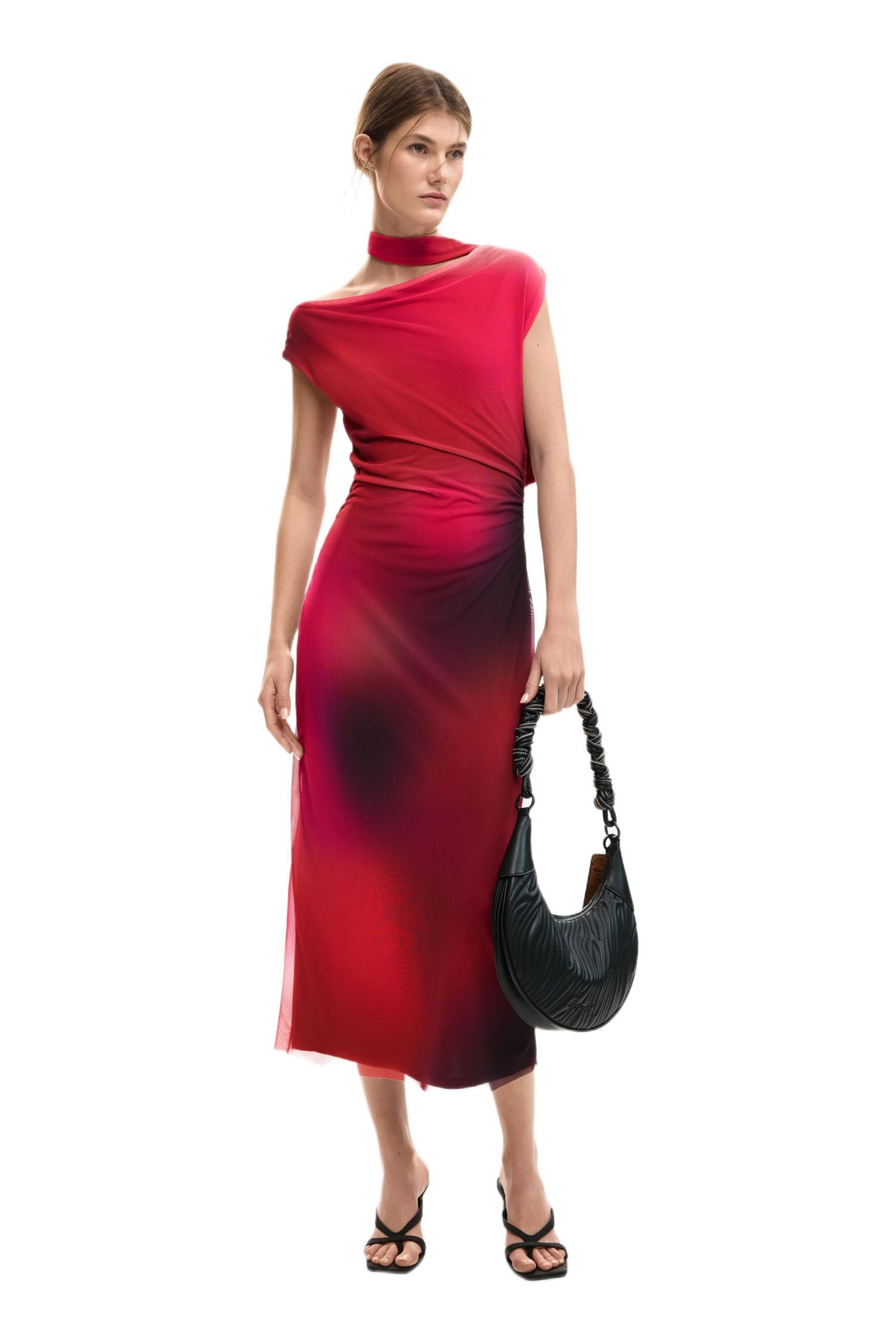 Women's Asymmetric Draped Dress