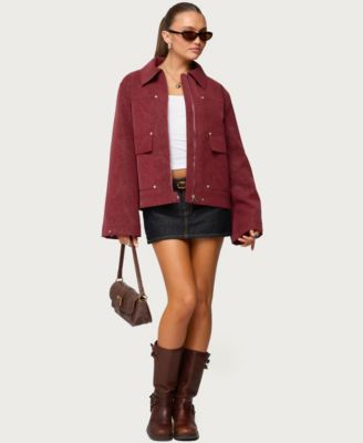 Women's Annabelle Oversized Faux Suede Jacket