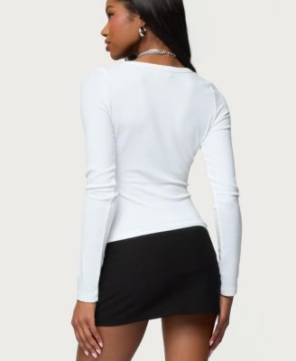 Women's Doron V Neck Long Sleeve Top