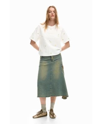 Women's Asymmetric denim skirt