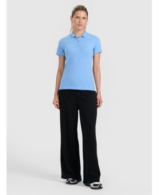 Women's slim polo shirt - navy blue