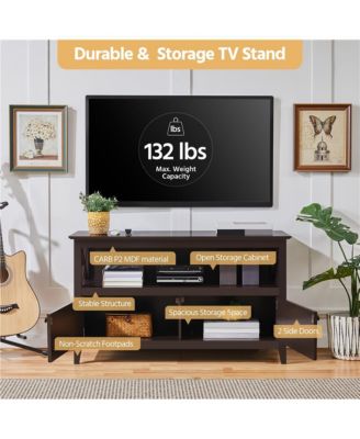 Improved Quality TV Stand with 2 Storage Doors