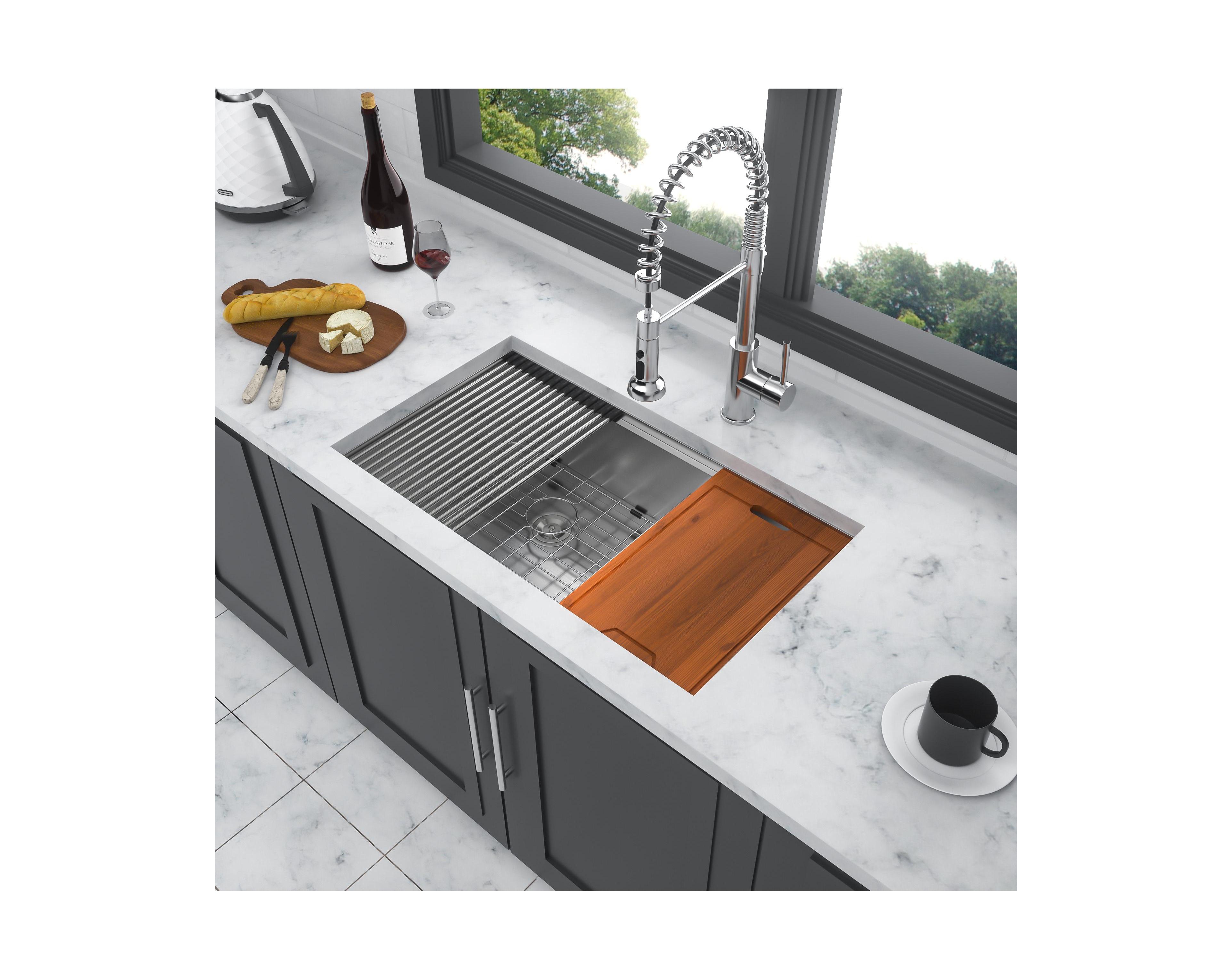 flynama 30x19x10inch Double Bowl Undermount Kitchen Sink 16 Gauge 60 and 40 Split 10 Deep Basins
