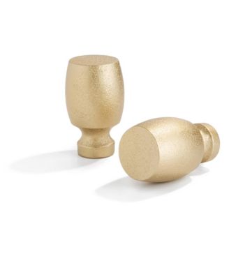 TOWN & COUNTRY LUXE Modern Smooth Edge Cylinder Single Curtain Rod and Finial, Adjustable Length 66”-120”