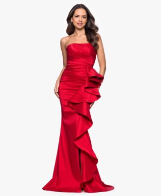 Women's Long Stretch Strapless Gown