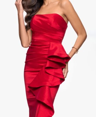 Women's Long Stretch Strapless Gown