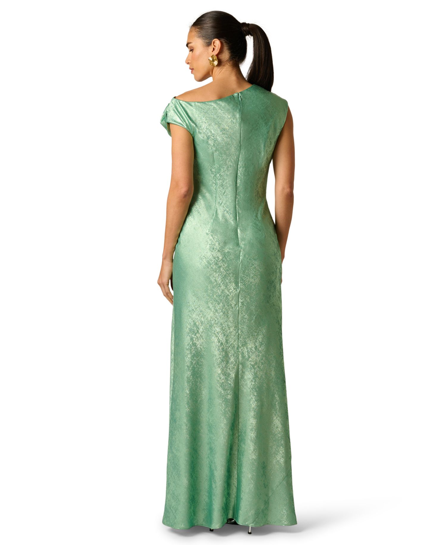 Women's Foiled Off-The-Shoulder Gown
