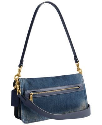 Tabby Medium Regenerative Cotton Denim Shoulder Bag 26 