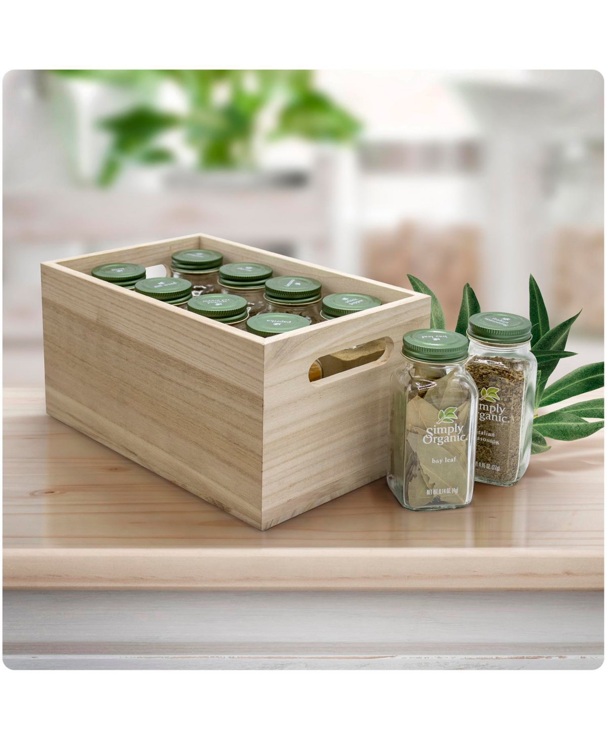 Sorbus 3 Piece Wood Crates - for Pantry Organizer Storage, Closet, Cabinet Organizers