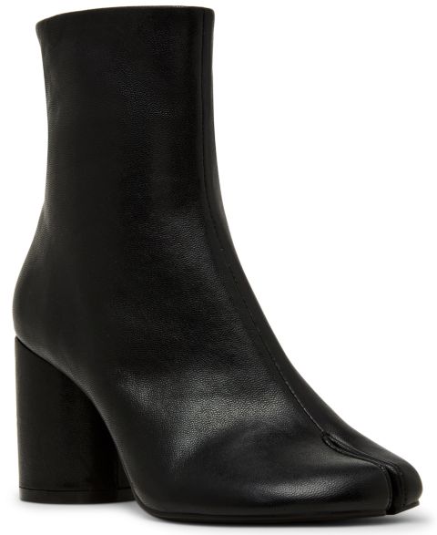 Женские ботинки Steve Madden Caro Split-Toe Cylinder Heel Booties, цвет: Чёрный