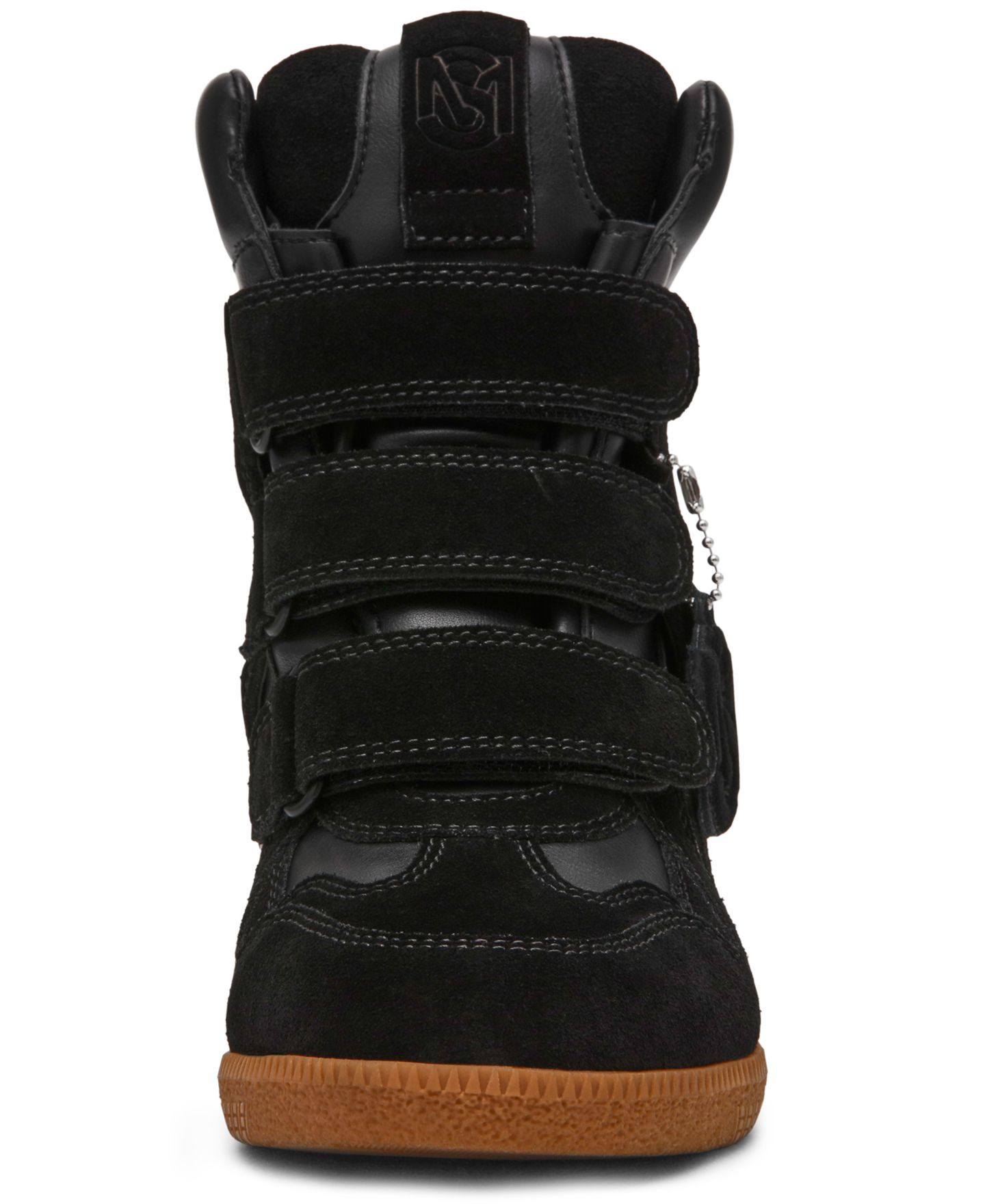 Женские кроссовки Steve Madden Mavis High Top Wedge, цвет: Чёрный замшевый — фото 6