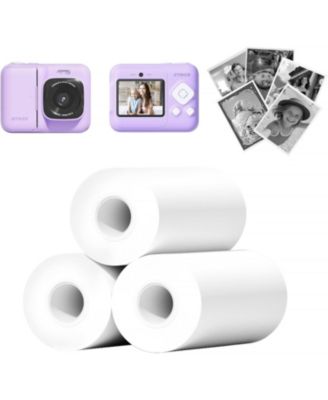 Kids Instant Print Camera Paper, 3 thermal refill rolls. Compatible with Funshot 20, 2.2"x26ft per roll, BPA-free for toddler cameras