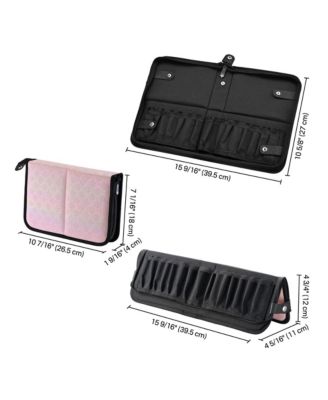 Makeup Brush Holder Bag Foldable Cosmetic Case ForgetMeNot Pink Artist