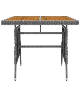 Outdoor Dining Set Grey PE rattan Medium Durable