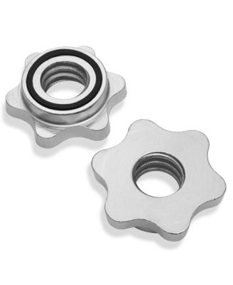 1" Standard Weightlifting Barbell, 5 FT Threaded Straight Bar with Star Collars