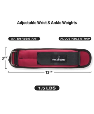 Adjustable Ankle/Wrist Weights, Set of 2 - 1.5 lb Each, 3 lb Total for Strength Training and Fitness