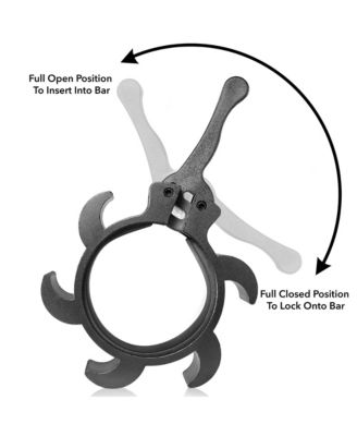 Locking Aluminum Barbell Collars, Anti-Slip 2" Olympic Weight Clamps - Quick Release Collar Clips Pair