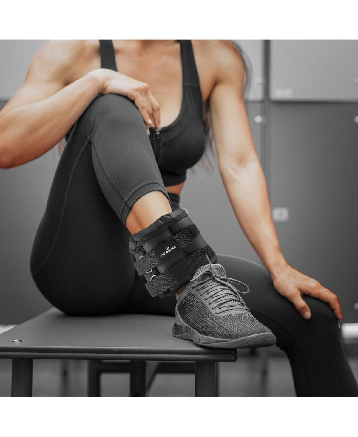 Philosophy Gym 20 Lb Adjustable Ankle Wrist Weights Pair, Arm Leg Weight Straps Set, 10 Lb each with Removable Weights