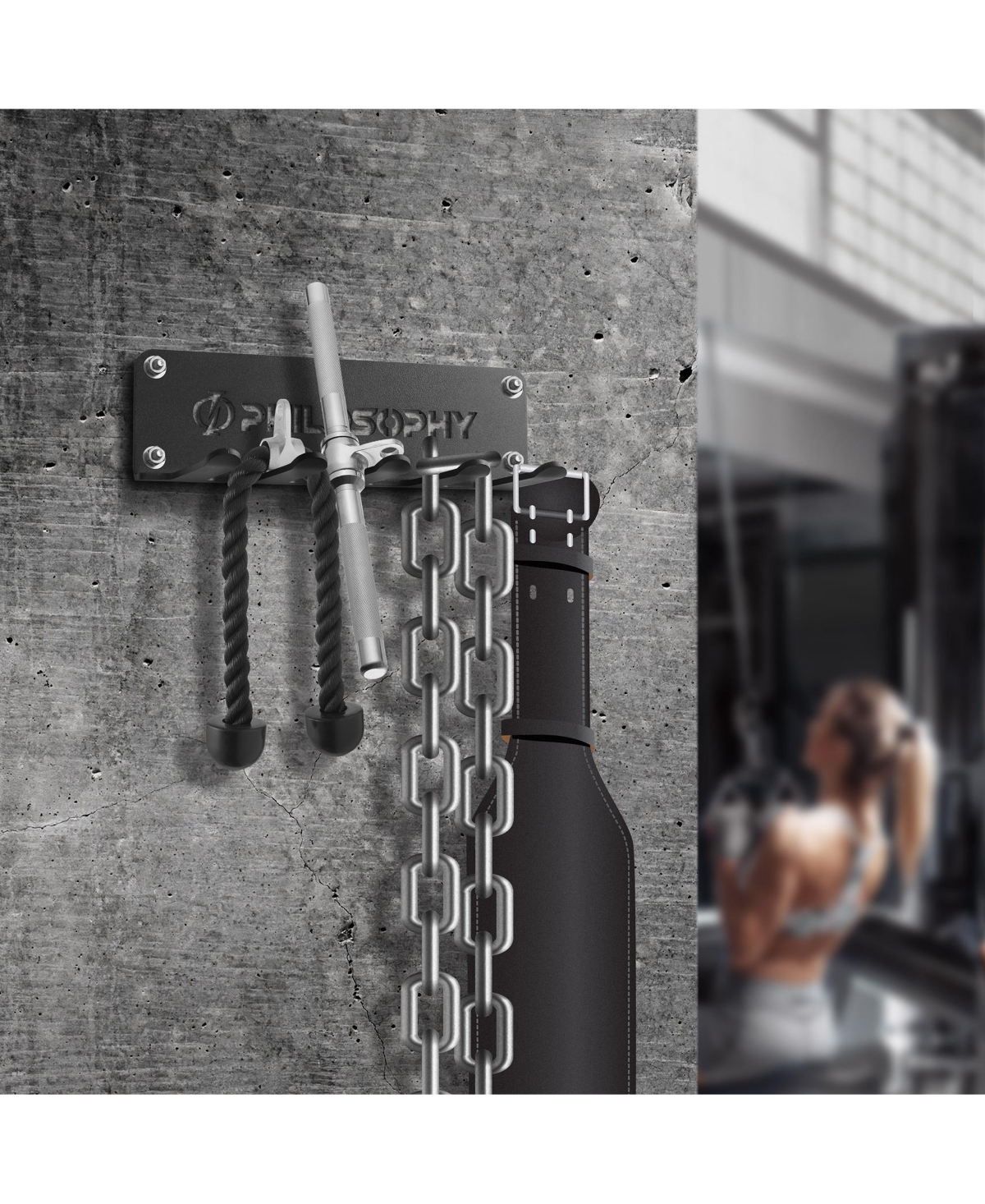 Philosophy Gym Accessory Rack Organizer, Prong