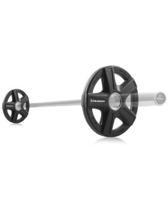 Set of 2 Rubber Coated 2-inch Olympic Grip Weight Plates (10 LB each) for Weightlifting