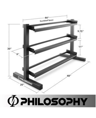 3-Tier Dumbbell Weight Rack, Heavy-Duty