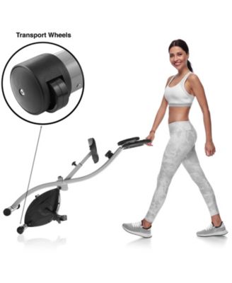 Indoor Cycling Bike - Folding, Upright Stationary Exercise Cycle with Magnetic Resistance