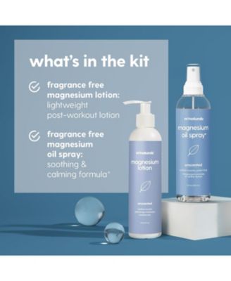 Unscented Magnesium Lotion & Oil Spray Kit