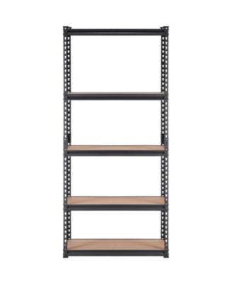 5-Tier Storage Shelving Unit, Adjustable, 2000-Lb Capacity, 35"L x 18"W x 71"H, Heavy-Duty Utility Rack