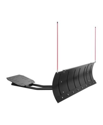 Snow Plow Blade Kit, 43"-60" Adjustable Width, Universal ATV/UTV Mount, Rubber Flaps, Heavy-Duty Steel