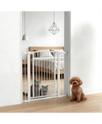 Extra Wide Walk Through Dog Gate in White