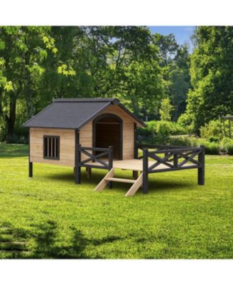 Wooden Cabin House with Porch in Honey