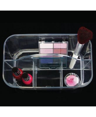 iDesign 4-Section Storage Caddy Organizer with Handle - Clear