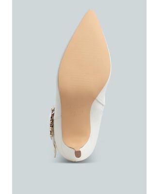 Womens Ebera Chunky Buckle Strap Ankle Boots