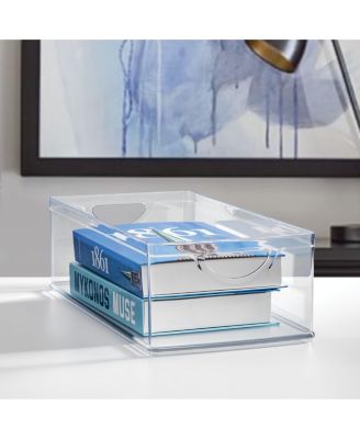 iDesign Plastic Kitchen Cabinet Storage Bins - Set of 2 - Clear