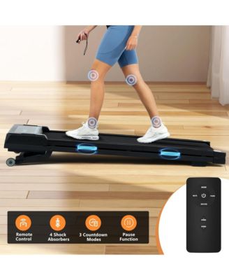 Under Desk Walking Pad Treadmill with Auto Incline and Wheels, 2.5 HP