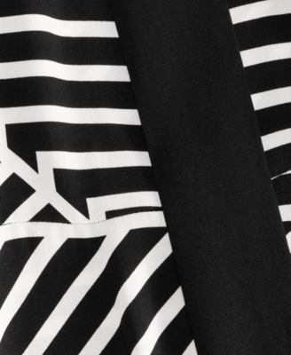 Women's Long Sleeve Geo Print Shirtdress