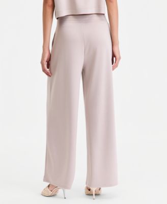 Women's Pleat-Front Wide-Leg Sweatpants