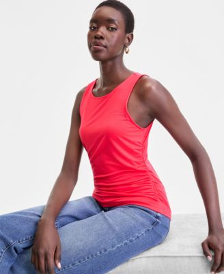 Women's Luxe-Layering Jersey Ruched Tank