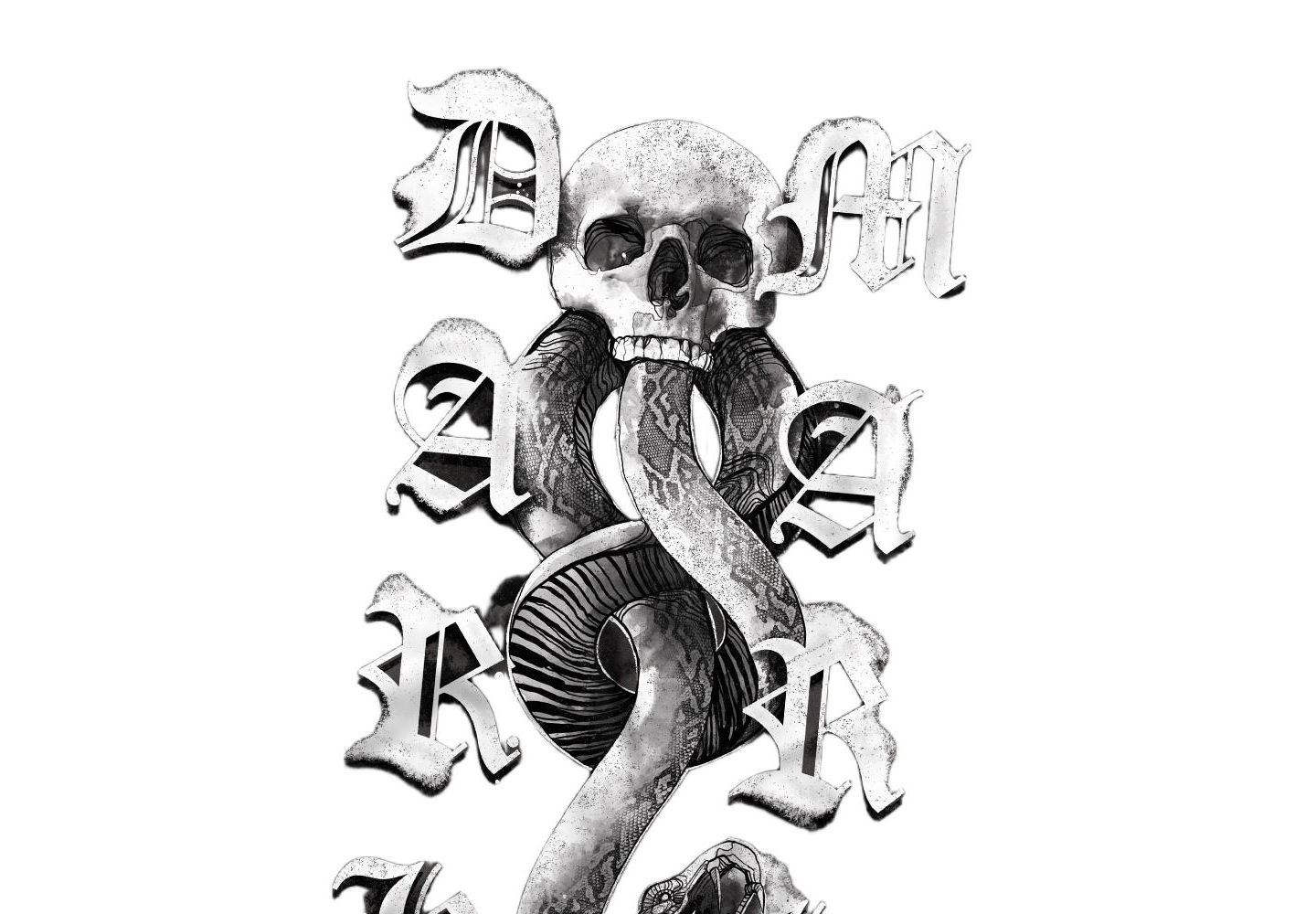Мужская футболка Harry Potter Gothic Dark Mark, цвет: Угольный — фото 2
