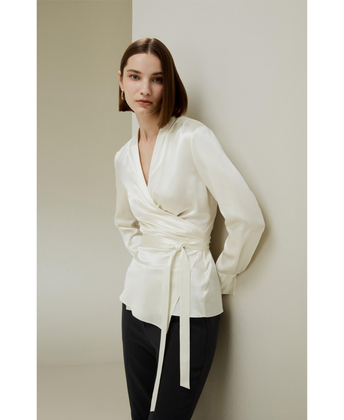 Lilysilk Women's Silk Wrap Blouse