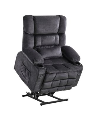 Dual Motor Large Power Lift Recliner Chair for Elderly, Lay Flat Lift Chair with knead the waist and heat, Big Lift Recliner for Tall People