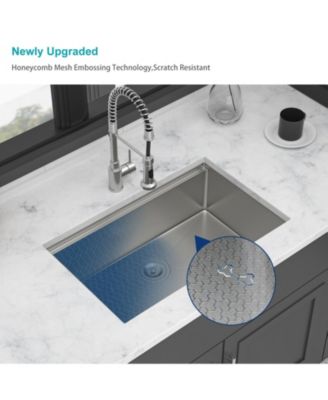 Undermount Workstation Kitchen Sink Single Bowl 16 Gauge Stainless Steel