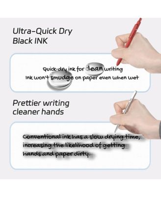 5Pcs Gel Pens, 0.5mm Black Ink Pens with Smooth Writing, Quick Dry Aesthetic Pens for Journaling and Note Taking (Retro)