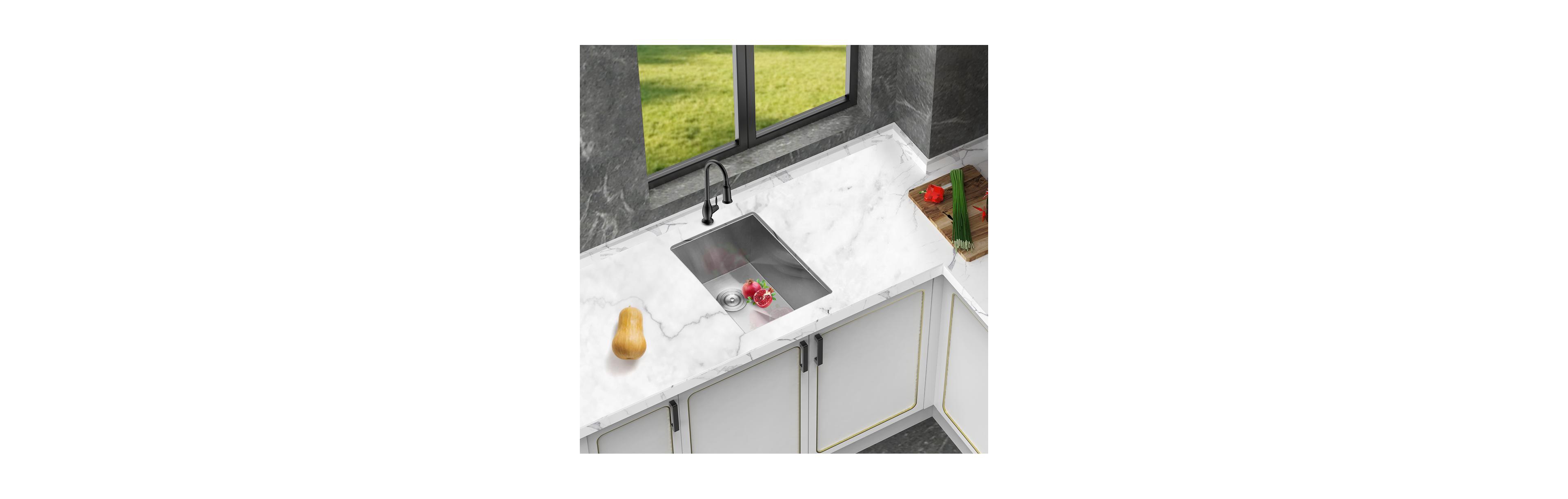 flynama 15x20x9inch Undermount Kitchen Sink Stainless Steel Single Bowl 16 Gauge Deep Basin