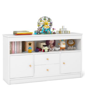 Kids Toy Storage Organizer with Open Shelf and 2 Drawers for Playroom