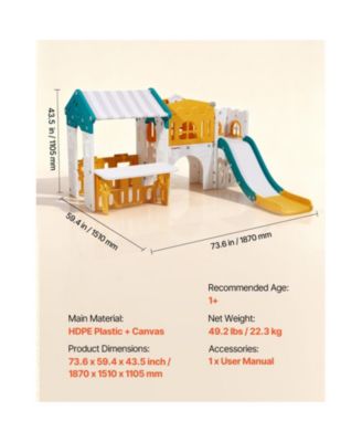HDPE Playset for Toddlers with Slide, Basketball & Telescope