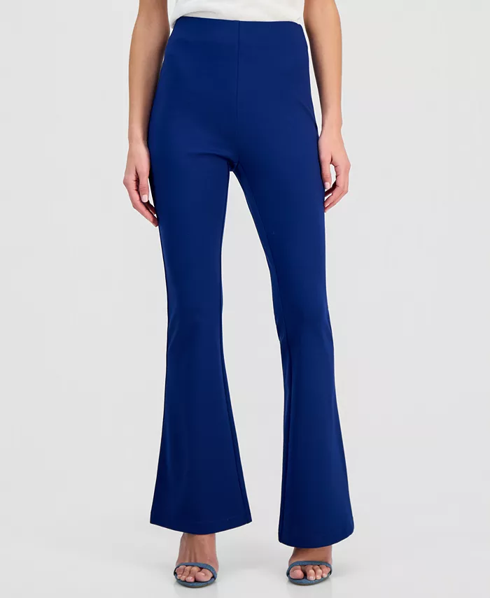 Women's High-Rise Ponte Flare-Hem Pants - thumbnail 7