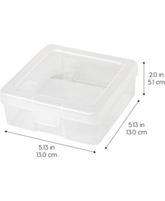 USA Pencil Case Box Storage Container for Organizing with Snap Lid, 18-Pack, Big capacity Stackable Plastic Pen Pouch for Craft Hobby Art