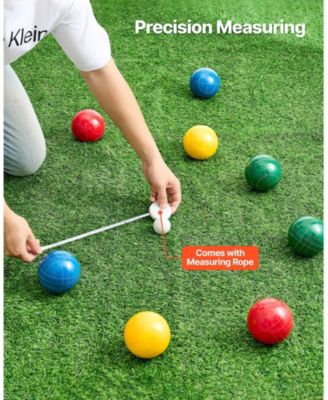Outdoor Bocce Ball Game Set with Resin Balls Carry Bag and Accessories